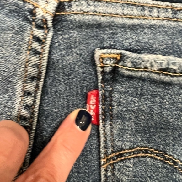 levi’s 711 skinny distressed raw hem mid rise jeans size 28 - Picture 8 of 12